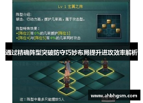 通过精确阵型突破防守巧妙布局提升进攻效率解析