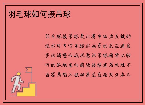 羽毛球如何接吊球